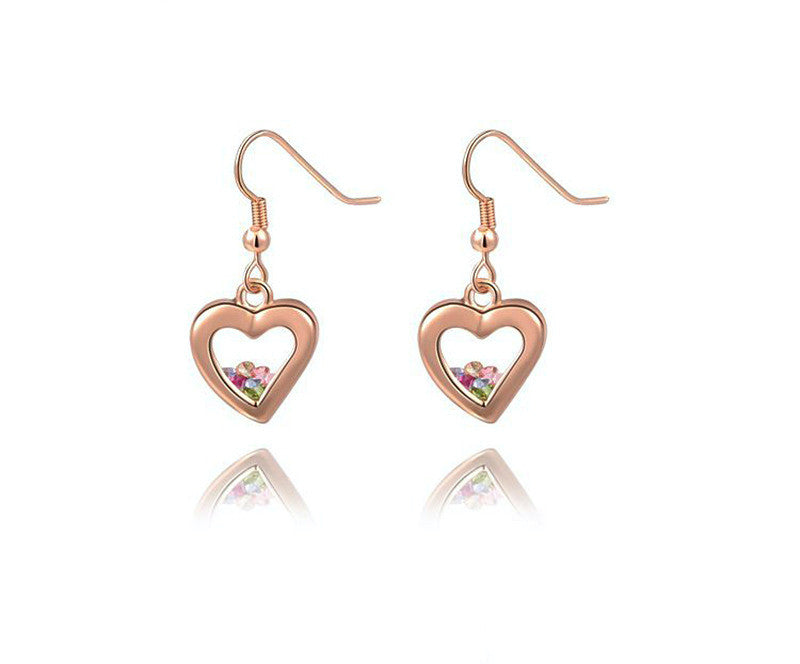 18K Rose Gold Plated Kaelyn Earrings with Simulated Diamond