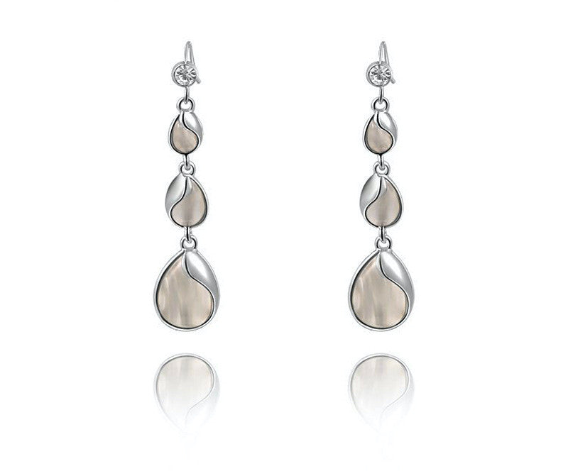 Platinum Plated Adelynn Earrings with Simulated Diamond